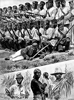 Madagascar Africa Prints: The Troubles in Madagascar: types of native soldiery, 1895. Creator: George Meisenbach