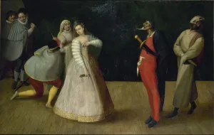 A troupe of Italian comedians (I Gelosi), c. 1580. Creator: Anonymous