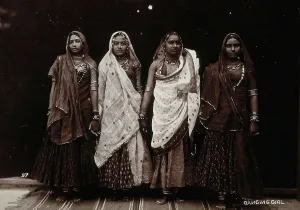 South Asian Prints: A troupe of nautch dancing girls