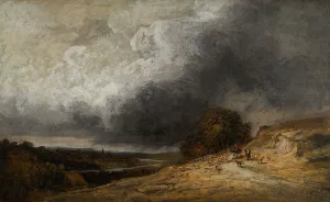 Georges Michel Prints: Troupeau sous l'orage, between 1796 and 1843. Creator: Georges Michel