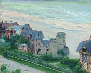 Caillebotte Prints: Trouville, the beach and the villas, 1882. Creator: Caillebotte, Gustave (1848-1894)