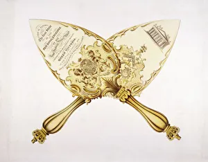 Brook Collection: The trowel used in laying the first stone of the new Royal Exchange 17th January 1842