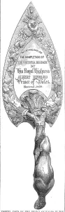 Maple Leaf Prints: Trowel used by the Prince of Wales in the completion of Victoria Bridge