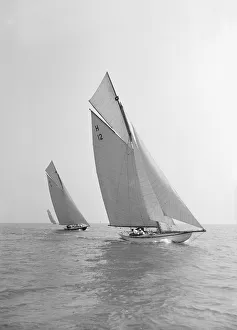 Kirk And Sons Of Prints: The Truant racing upwind, 22nd May 1911. Creator: Kirk & Sons of Cowes
