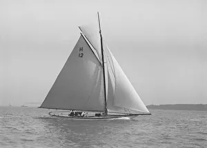 Close Hauled Prints: The Truant sailing close-hauled, July 1912. Creator: Kirk & Sons of Cowes