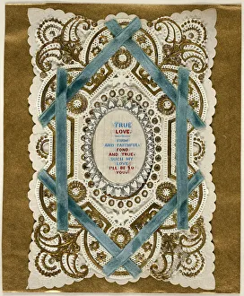 Valentines Card Prints: True Love (Valentine), c.1881. Creator: Unknown