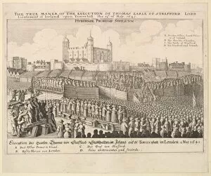Tower Of London Collection: The true maner [manner] of the execution of Thomas Earle of Strafford, 1641