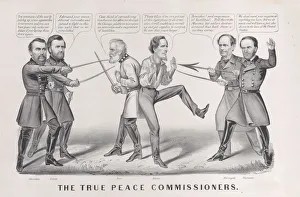 Davis Prints: The True Peace Commissioners, 1865. 1865. Creators: Nathaniel Currier