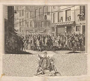 Depts Prints: The true picture of the wind-trade on the Rue Quincampoix, Paris, ca 1720