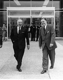 Laughter Gallery: Truman and Webb at NASA Headquarters, 1961. Creator: NASA