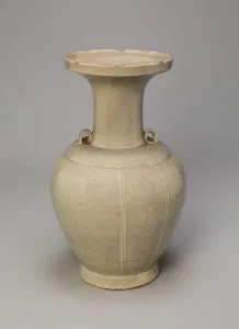 Five Dynasties Prints: Trumpet-Mouthed Bottle with Abstract Floral Designs, Five Dynasties period (907-960)