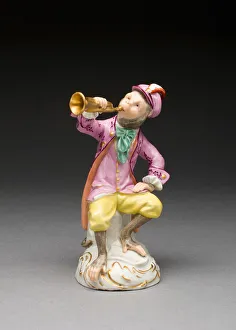 Trumpet Player, Vienna, c. 1760/70. Creator: Vienna State Porcelain Manufactory Trumpet Player, Vienna, c. 1760/70. Creator: Vienna State Porcelain Manufactory