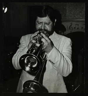 Bobby Prints: Trumpeter Bobby Shew performing at The Bell, Codicote, Hertfordshire, 19 May 1985