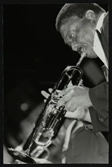Anderson Collection: Trumpeter Cat Anderson performing at the Newport Jazz Festival, Ayresome Park, Middlesbrough, 1978