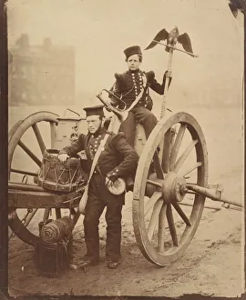 Woolwich Prints: Trumpeter Gritten and Trumpeter Lang at Woolwich, 1856. Creator: Cundall & Howlett