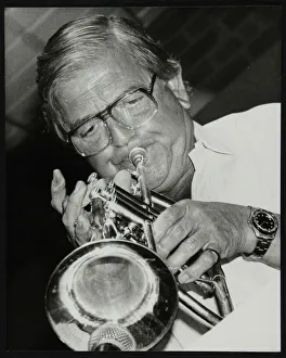 Hertfordshire Gallery: Trumpeter Leon Calvert playing at The Fairway, Welwyn Garden City, Hertfordshire, 1993