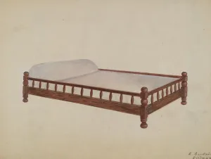 Goodman Prints: Trundle Bed, 1935 / 1942. Creator: Mattie P. Goodman