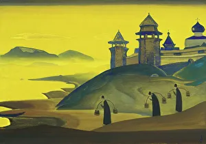 Roerich Prints: And We are Trying (From Sancta series), 1922. Creator: Roerich, Nicholas (1874-1947)