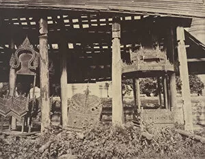 Burmese Collection: Tsagain Myo: Litters under a shed. August 29-30, 1855. Creator: Captain Linnaeus Tripe