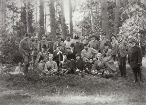 Friend Prints: Tsar Alexander III with family and friends on a hunt in the Bialowieza Forest