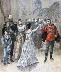 Ambassador Prints: Tsar Alexander III of Russia and the French ambassador in St Petersburg