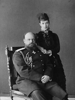 Feodorovna Gallery: Tsar Alexander III and Tsarina Maria Fyodorovna of Russia, 1880s