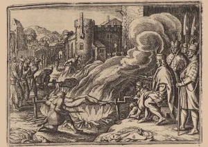 Muscovy Prints: Tsar Ivan the Terrible tortures his rivals in Livonia, 17th century. Artist: Anonymous