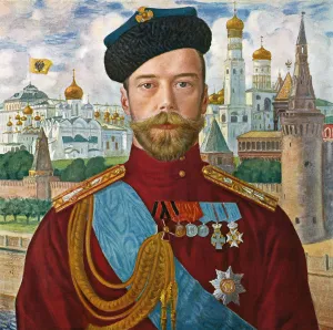 Koustodieff Prints: Tsar Nicholas II of Russia, 1915. Artist: Boris Mikhajlovich Kustodiev