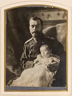 Alexei Nikolaevich Romanov Gallery: Tsar Nicholas II and Tsarevich Alexei, 1904