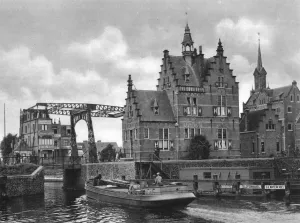 Where Tsar Peter worked as a shipwright, Zaandam, Netherlands, c1934