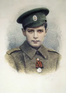 Alexei Nikolaievich Prints: Tsarevich Alexei as a lance-corporal of the Russian Army, 1917