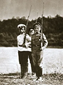 Alexis Of Russia Collection: Tsarevich Alexei of Russia, aged 12, c1916