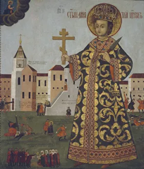 1591 Prints: Tsarevich Demetrius (1582-1591), 17th century. Artist: Anonymous