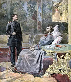 Alexander Iii Prints: The Tsarevich Nicholas and his father Tsar Alexander III of Russia