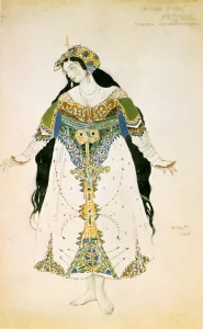 Adult Prints: The Tsarevna, costume design for the Ballets Russes production of Stravinskys The Firebird