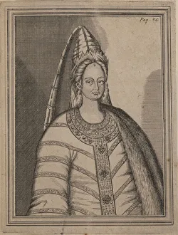 Autocrat Gallery: Tsarina Irina Godunova (1557-1603), the wife of Tsar Feodor I of Russia. Creator: Anonymous