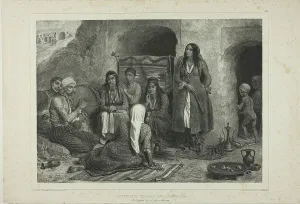 Romany Prints: Tsiganes Mountain Dwelling, 1841. Creator: Auguste Raffet