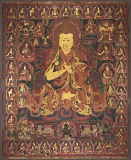 Mid 15th Century Prints: Tsong Khapa, Founder of the Geluk Order, c. 1440-1470. Creator: Unknown