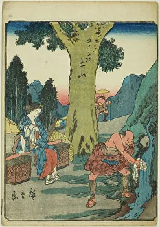 Tsuchiyama, from the series Fifty-three Stations [of the Tokaido] (Gojusan tsugi), also... 1852. Creator: Ando Hiroshige. Tsuchiyama, from the series Fifty-three Stations [of the Tokaido] (Gojusan tsugi), also... 1852