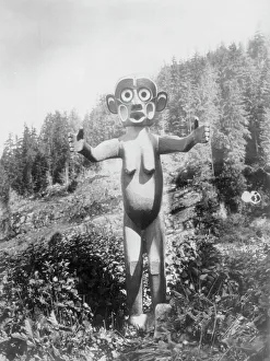 A Tsunukwa at Kwaustums, c1914. Creator: Edward Sheriff Curtis