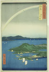 Rainbow Prints: Tsushima Province: Clear Evening on the Coast (Tsushima)