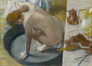 After The Bath Gallery: The tub. Artist: Degas, Edgar (1834-1917)