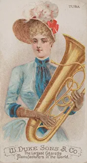 Tuba Player Prints: Tuba, from the Musical Instruments series (N82) for Duke brand cigarettes, 1888. 1888