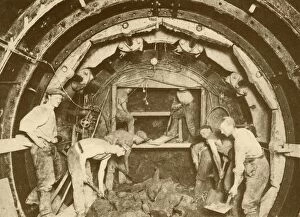 Construction Worker Gallery: Tube Tunnel Excavation By Means of Greathead Boring Shield, c1930. Creator: Unknown