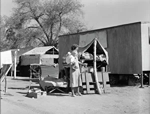 Tuberculosis Prints: Tubercular mother from Oklahoma now living in the Kern migrant camp (resettlement)