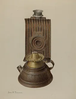 John H Prints: Tubular Hand Lamp, c. 1940. Creator: John H. Tercuzzi