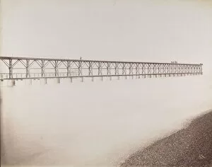 Tubular Jetty, Mouth of the Adour, Port of Bayonne, 1892. Creator: Louis Lafon
