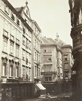 Tailors Shop Prints: Tuchlauben No. 1, Wohnhaus des Peter Ritter von Calvagni, 1860s. Creator: Unknown