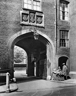 Chancery Lane Gallery: A Tudor gateway leading to Lincolns Inn from Chancery Lane, 1926-1927.Artist: McLeish