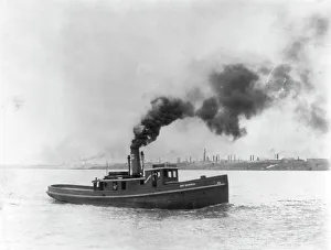 A tug boat - Joe Harris, 1903. Creator: Frances Benjamin Johnston